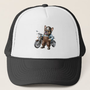 Casquette Motocyclette Bouledogue français French Bulldog