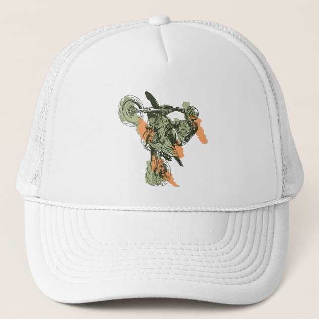 Casquette Motocyclette - Motard Tout-Terrain (Devant)