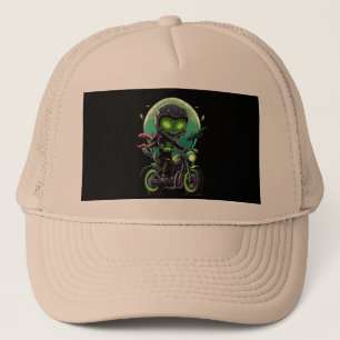 Casquette motocyclette-personne-proche-avec-feu-vert