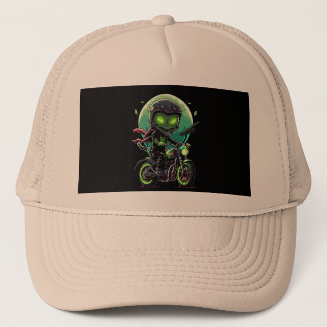 Casquette motocyclette-personne-proche-avec-feu-vert (Devant)