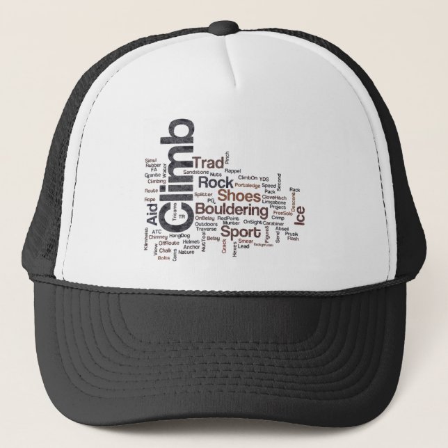 Casquette Mots d'escalade (Devant)