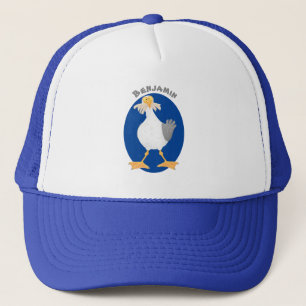 Casquette Mouette drôle avec frites dessin animé