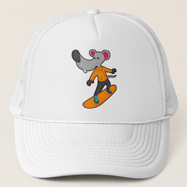 Casquette Mouse as Snowboarder (Devant)
