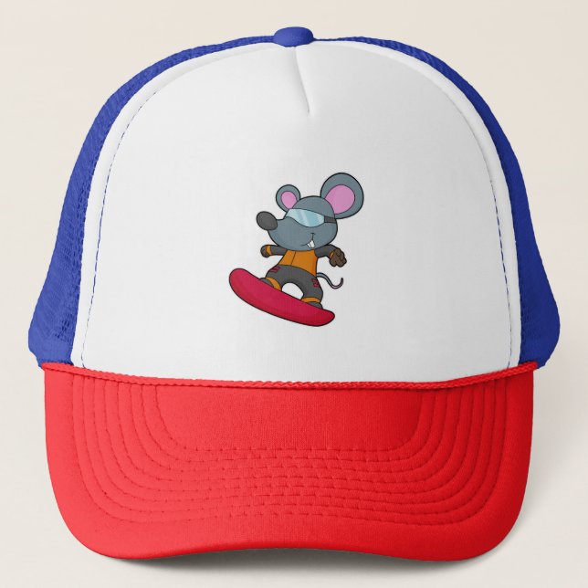 Casquette Mouse as Snowboarder (Devant)