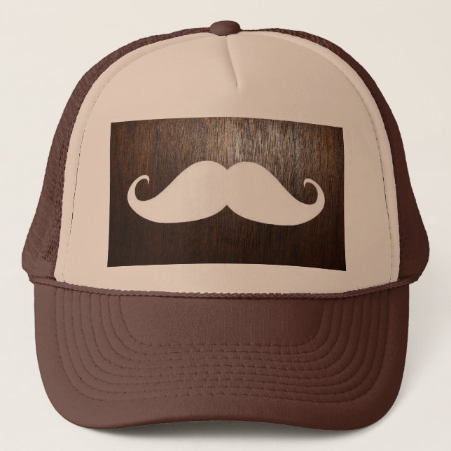 Casquette Moustache blanche drôle sur l'arrière - plan en (Devant)
