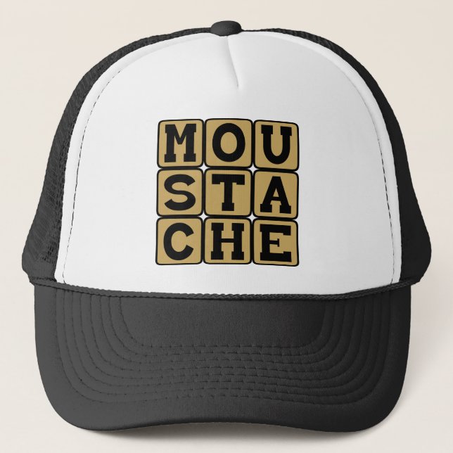 Casquette Moustache, cheveux faciaux (Devant)