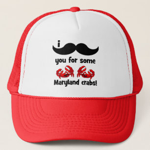 Casquette Moustache I vous pour quelques crabes du Maryland