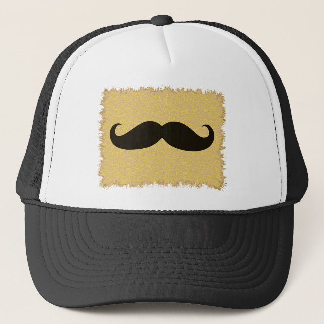 Casquette Moustache noire (Devant)