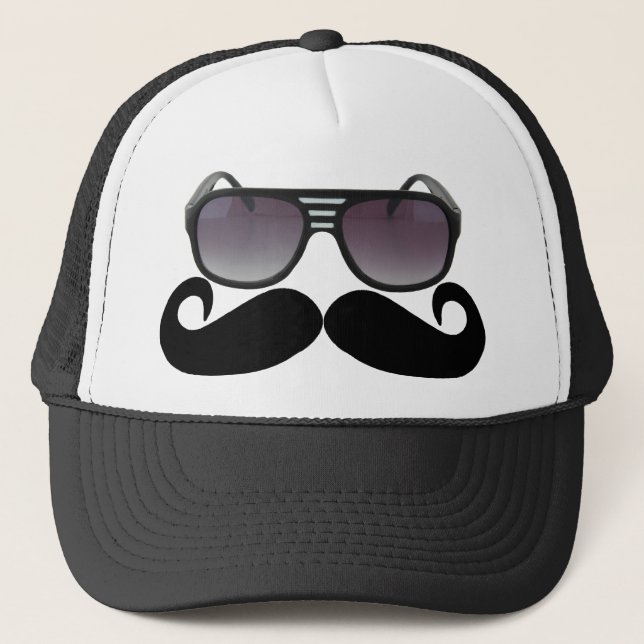 Casquette Moustache noire ou moustache noire pour les (Devant)