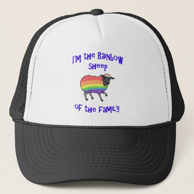 Casquette Mouton arc-en-ciel de la famille (Devant)