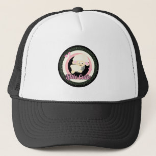 Casquette Moutons blancs dans un cadre circulaire