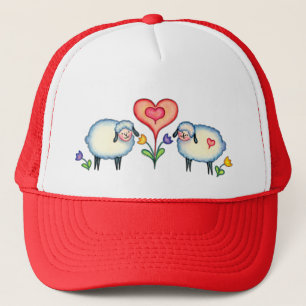 Casquette MOUTONS et COEURS par SHARON SHARPE