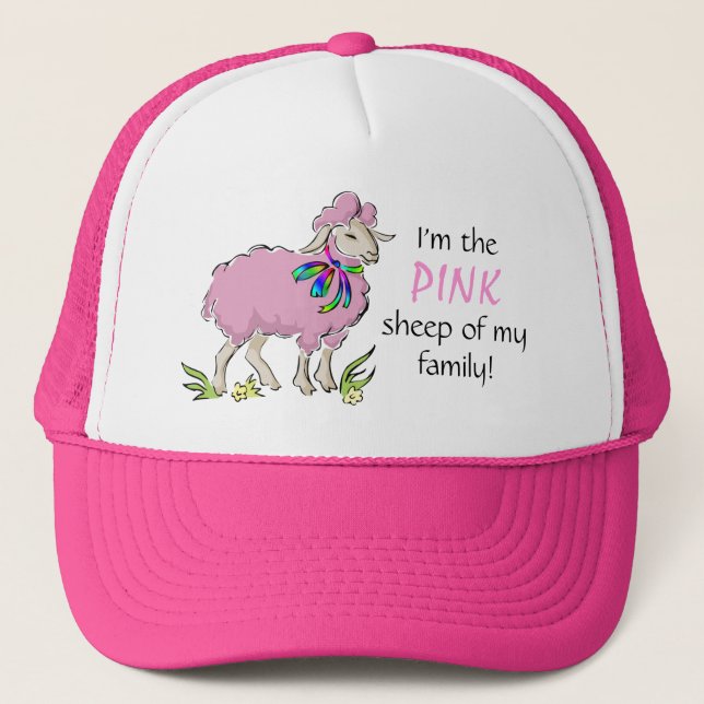 Casquette Moutons roses de la famille (Devant)
