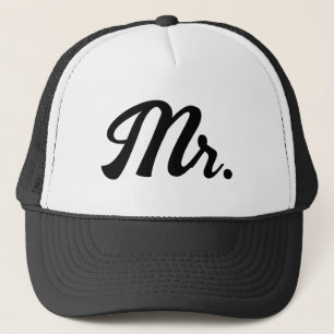Casquette Mr & Mrs correspondant Chapeaux Trucker pour coupl