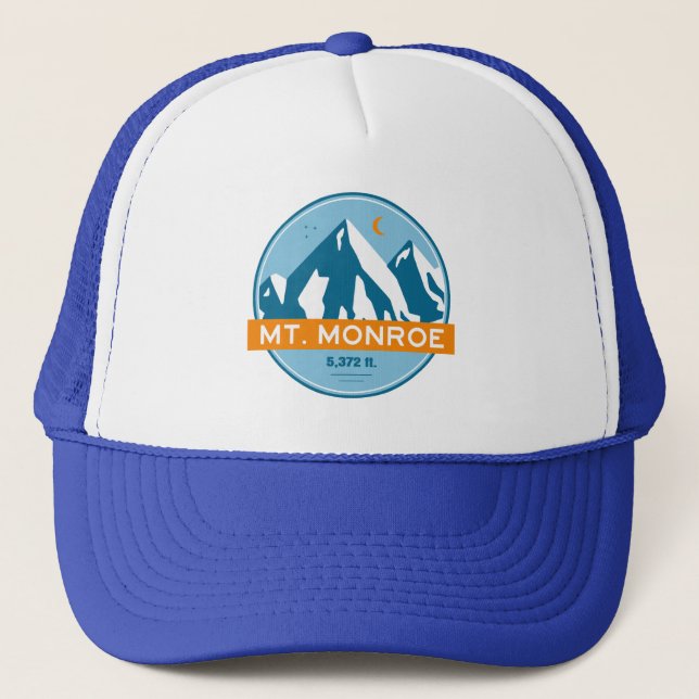 Casquette Mt. Monroe New Hampshire Étoiles Lune (Devant)