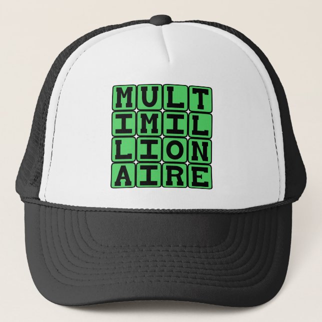 Casquette Multimillionnaire, partagez la richesse (Devant)