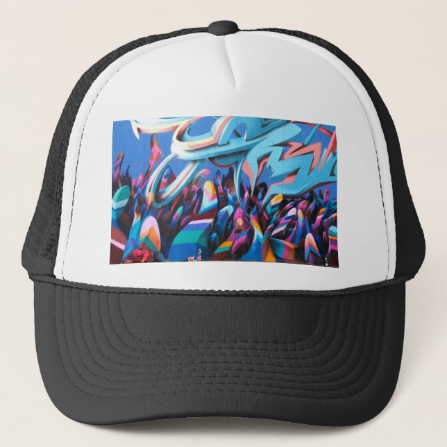 Casquette Mur de graffiti cool (Devant)