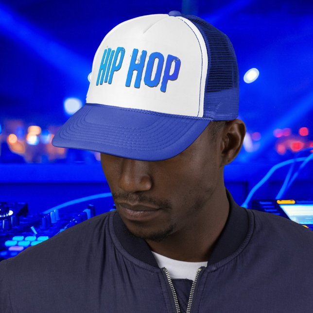 Casquette musique de danse Hip hop néon bleu (Créateur téléchargé)