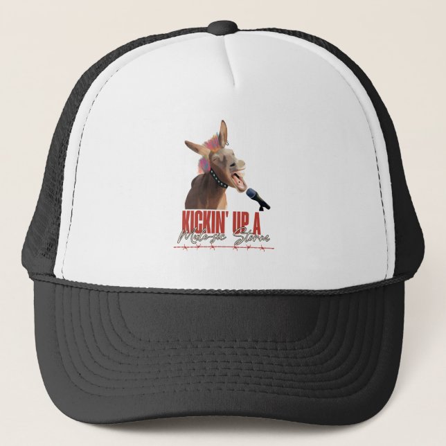 Casquette Musique Lover Punny Rockstar Donkey (Devant)