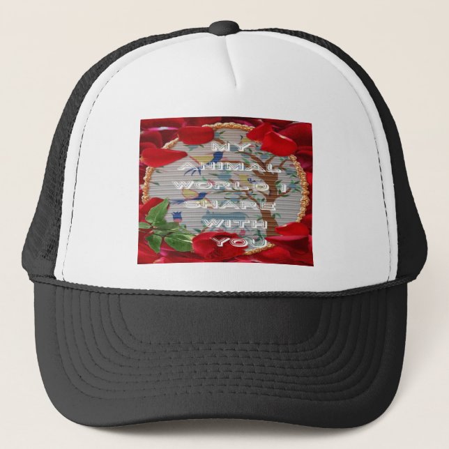 Casquette My Animal World : Belle conception d'arbre et d'oi (Devant)