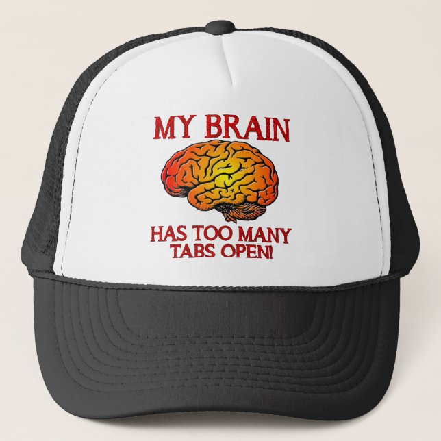 Casquette My Brain a Trop d'Onglets Ouverts Chapeau de Baseb (Devant)