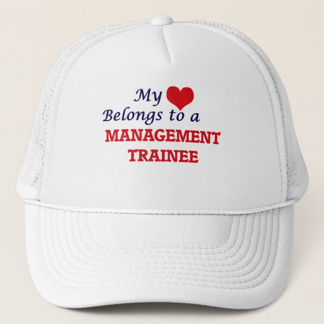 Casquette My heart belongs to a Management Trainee (Devant)