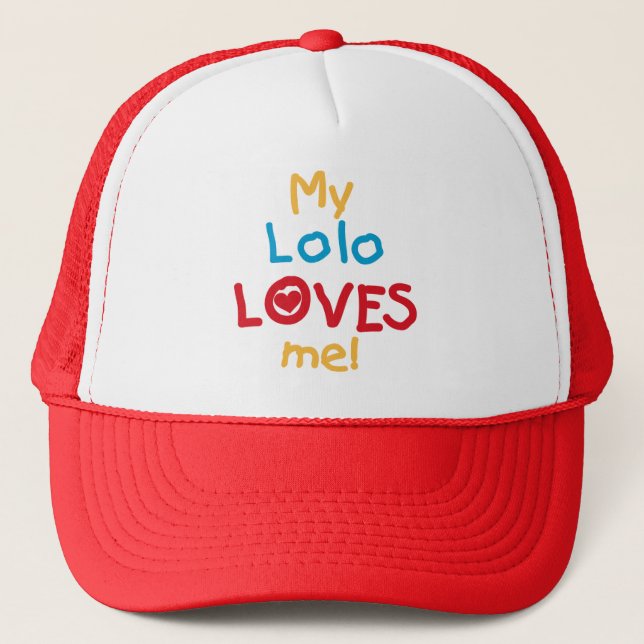Casquette My Lolo Loves Me T-shirts et cadeaux (Devant)