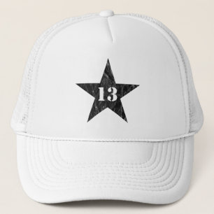 Casquette My Lucky Number Star - Numéro 13 - (noir vintage)