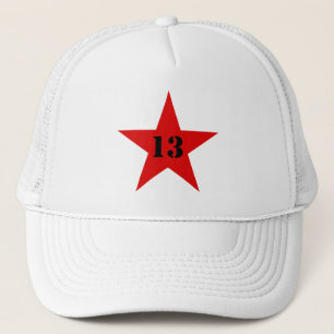 Casquette My Lucky Number Star - Numéro 13 (rouge)