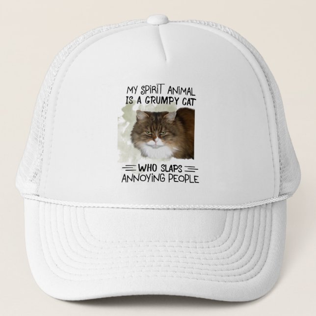 Casquette My Spirit Animal Is A Cat Animal Citations Cadeaux (Devant)