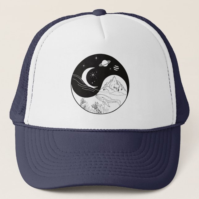 Casquette Mystique Céleste Yin Yang Signifiant Amour (Devant)