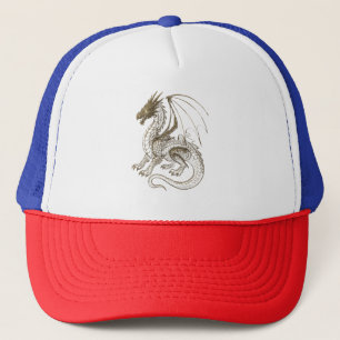 Casquette Mythique Argent Dragon Vintage Imaginaire graphiqu
