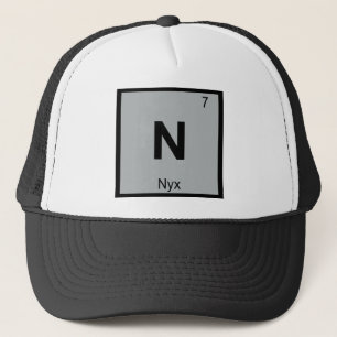 Casquette N - Nyx Chimie Grecque Symbole du Tableau Périodiq