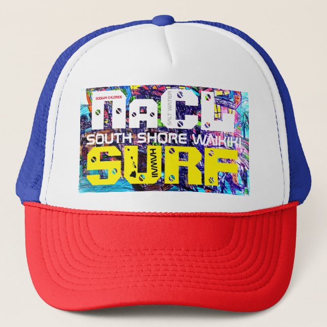 Casquette NaCL SURF RIVE SUD WAIKIKI (Devant)
