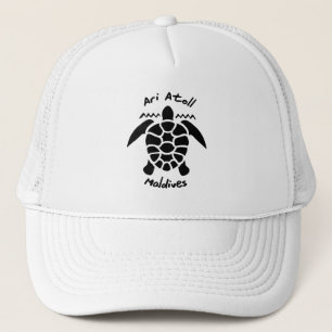 Casquette Nager avec des tortues aux Maldives sur l'atoll d'