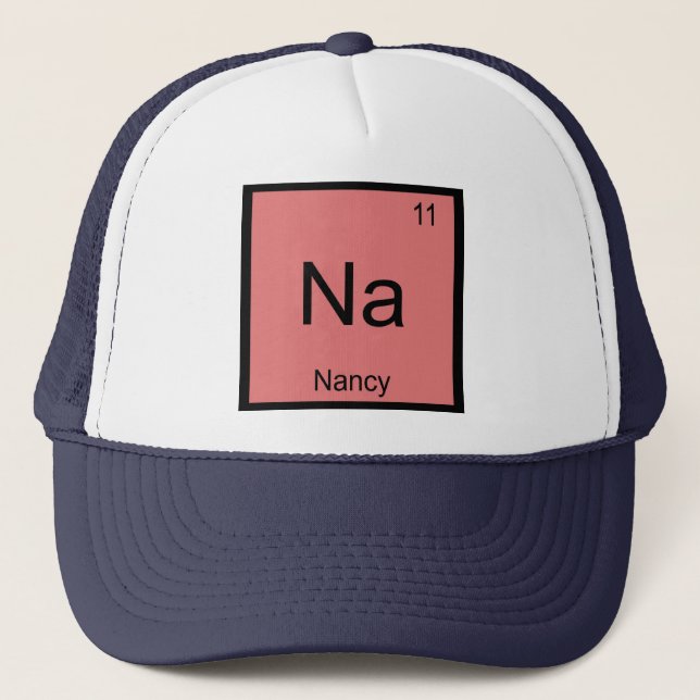 Casquette Nancy Nom Chimie Élément Tableau périodique (Devant)