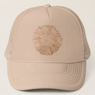 Casquette Napperon vintage démodé bronzage beige d'Ecru