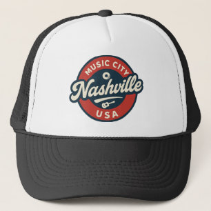 Casquette Nashville Music City USA Insigne rétro - Vintage