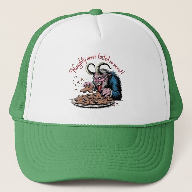 Casquette Naughty Krampus Design de Noël (Devant)