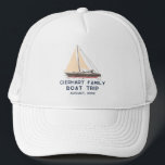 Casquette Nautique Voyage en bateau de famille voile Custom<br><div class="desc">Le design nautique familial à thème nautique avec voilier et typographie moderne qui fait un swag coordonné en famille parfait pour une aventure nautique, une croisière ou une réunion familiale. Parfait pour les soirées bachelorette et les douches nuptiales. Découvrez les autres articles correspondants comme les tee - shirts pour le...</div>
