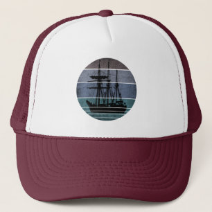CASQUETTE NAVIRE VINTAGE TENDANCE PÊCHEURS BATEAU DE PÊCHE