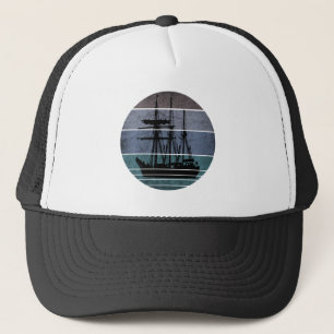 CASQUETTE NAVIRE VINTAGE TENDANCE PÊCHEURS BATEAU DE PÊCHE