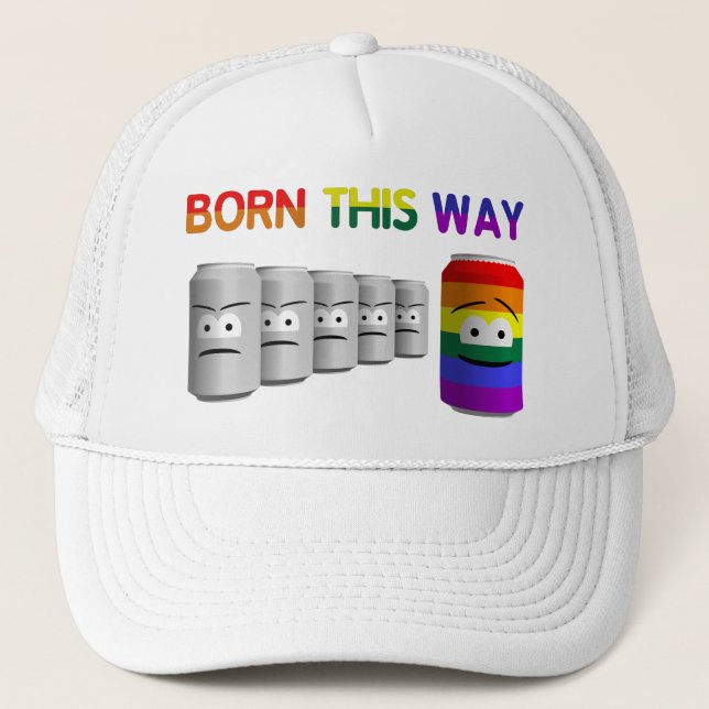 Casquette Né ainsi LGBT Rainbow Stripe (Devant)