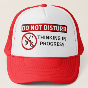Casquette NE DÉRANGEZ PAS : Pensée en cours (Red Hat)