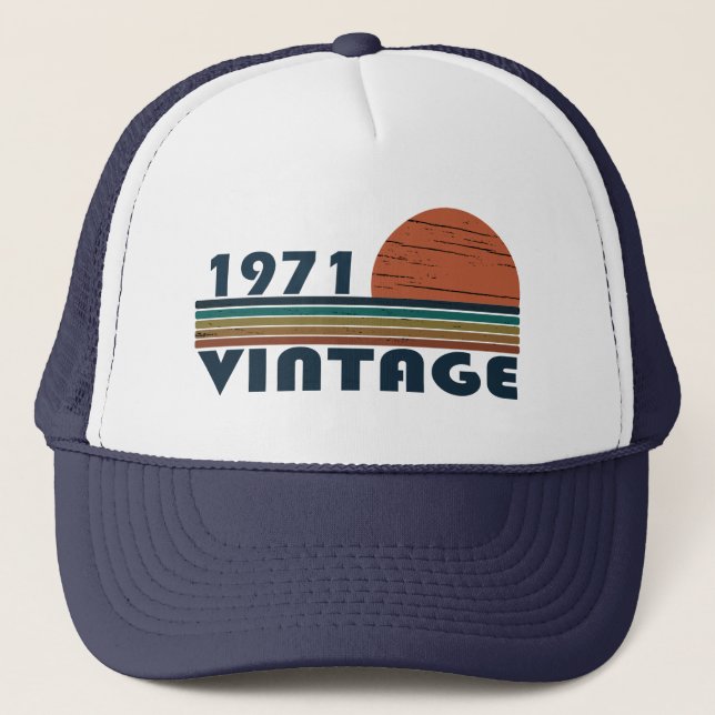 Casquette Né en 1971 cadeau d'anniversaire vintage (Devant)