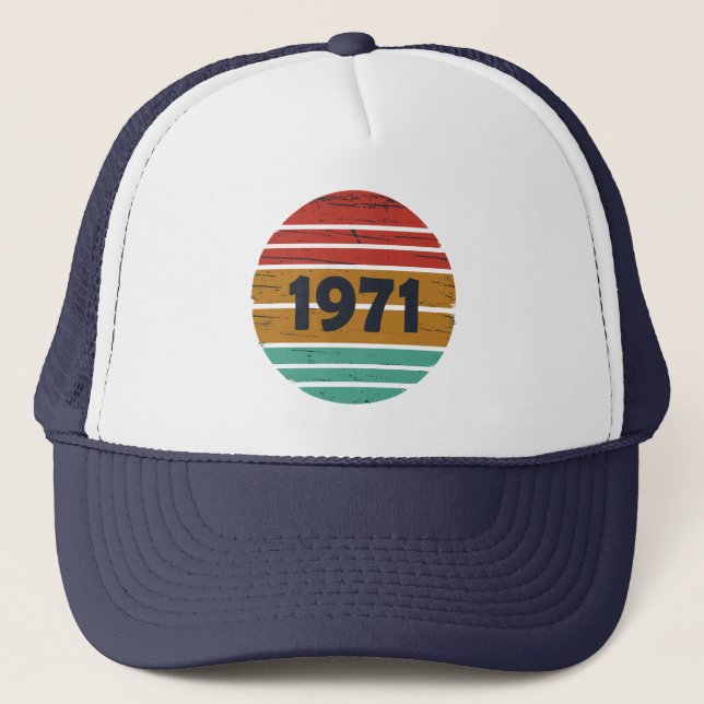 Casquette Né en 1971 cadeau d'anniversaire vintage (Devant)