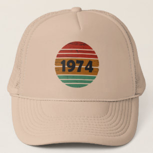 Casquette Né en 1974 fête d'anniversaire vintage
