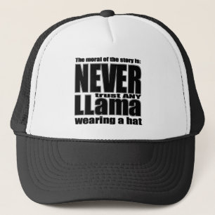 Casquette Ne faites jamais confiance à un lama dans un