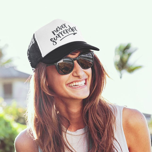 Casquette Ne jamais abandonner un devis manuscrit (Créateur téléchargé)
