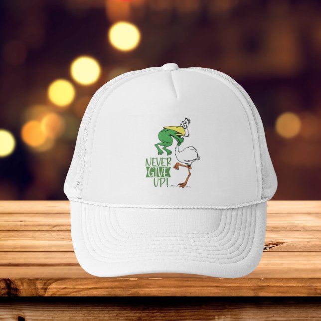 Casquette Ne jamais renoncer à la grenouille Choquant l'oise (Créateur téléchargé)